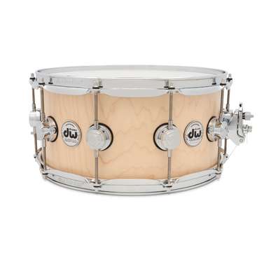 DW Collectors Maple Sonic Ply Snare Drum 14" x 6.5" Satin Oil Natural w/Zikit