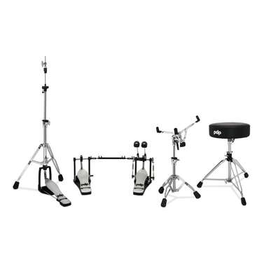 PDP 800 Series 4-Pce Hardware Pack Double Kick Pedal Hi-Hat & Snare Stands and Stool