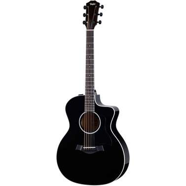 Taylor 214ce Plus Acoustic Electric Guitar (Black) inc AeroCase