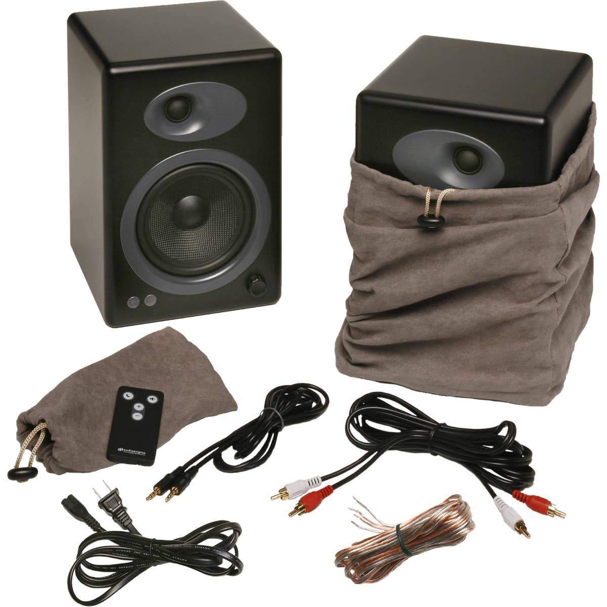 Audioengine A5+ Powered Bookshelf Speakers Satin Black Rent