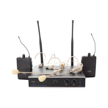 E-lektron IU-2082HS UHF Dual Channel Headset Mic Set