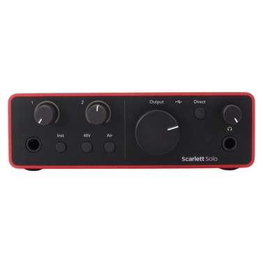 Focusrite Scarlett Solo Gen 4 2-in/2-out USB Audio Interface w/ Air Mode