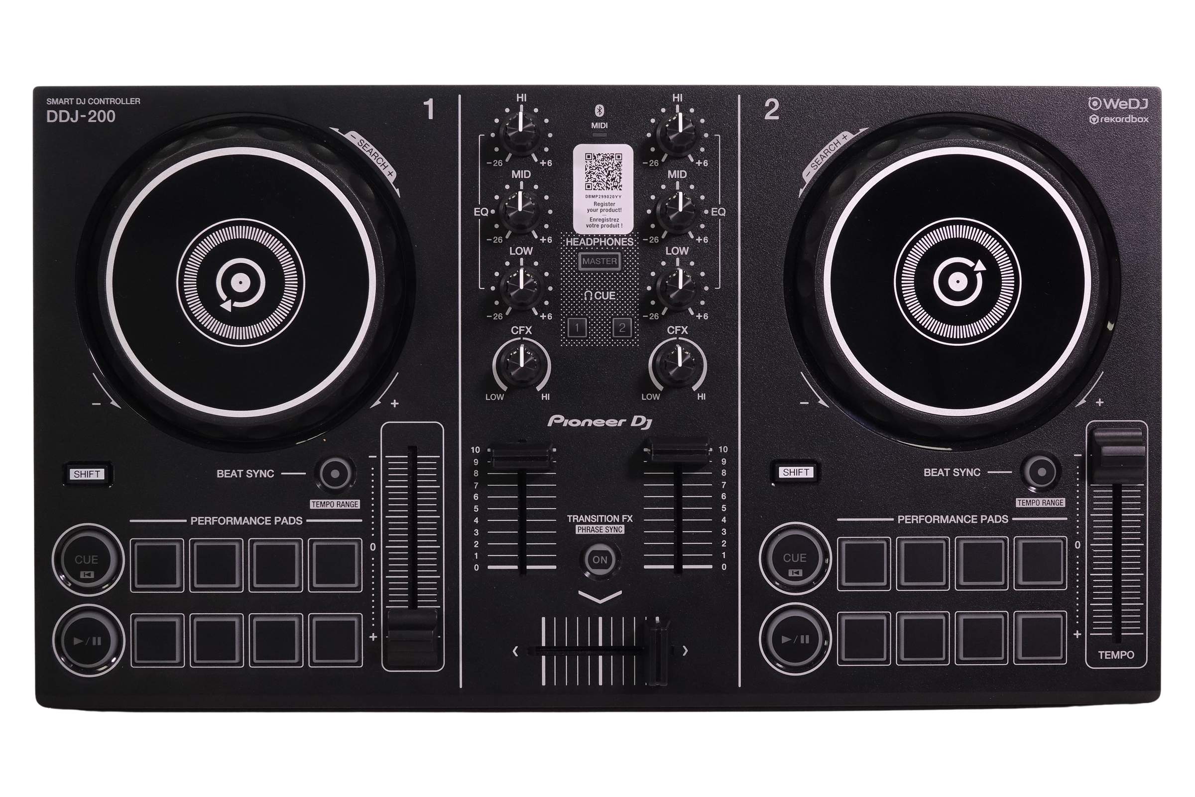 Pioneer DJ DDJ-200 2-Channel DJ Controller - w/ Bluetooth - Rent