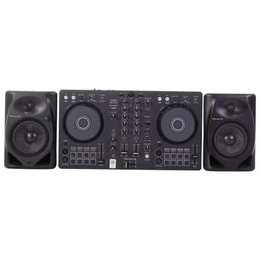 Pioneer DDJFLX4 2-Ch DJ Controller Pack w/ DM50D Monitors