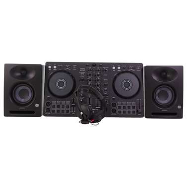 Pioneer DDJFLX4 Bundle w/ Presonus Studio 4 Monitors & HD25 Light Headphones