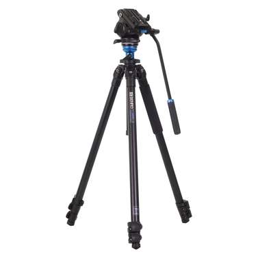 Benro A2573F Aluminum Single Tube Tripod with S4Pro Fluid Video Head